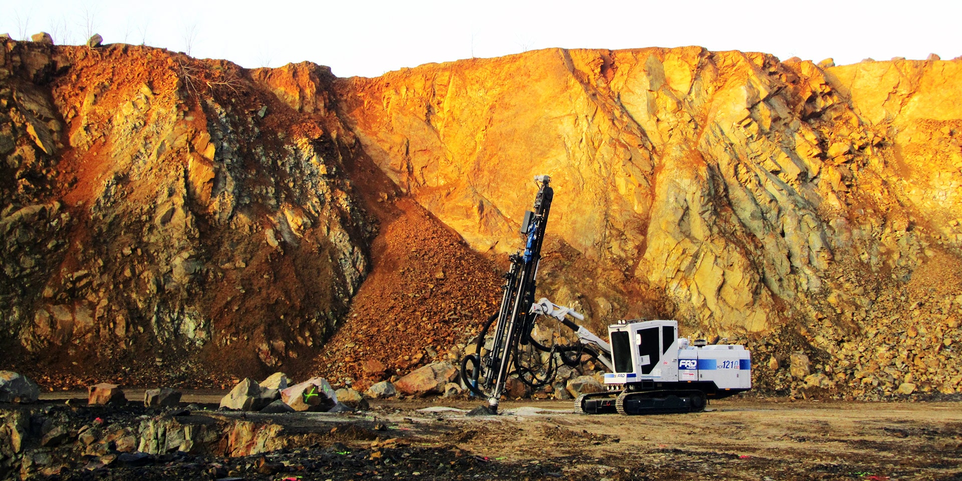 Panama quarry machine control bore rig